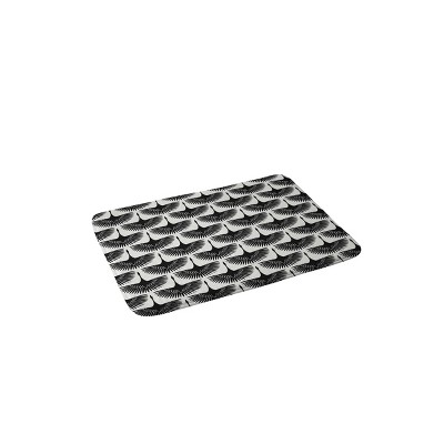 21"x34" Caroline Okun Majestic Crane Memory Foam Bath Rug Black - Deny Designs: Machine Washable, Microfiber, Non-Slip Backing