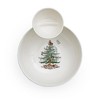 Spode Christmas Tree Polka Dot Tiered Chip and Dip Serving Set - 2-Piece Versatile Snack Platter - Porcelain, Dishwasher, Microwave, Freezer Safe - 2 of 4