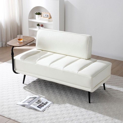 NicBex Couches for Living Room 55"Inch Width Modern End of Bed Bench, Window Bench with Metal Legs, Faux Leather Upholstered with Side Table - image 1 of 4