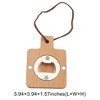 Unique Bargains Bottle Opener Magnetic Scratching Cat Bottle Opener Beech Wood Square Handle Magnet Wood Light Brown 2.36"x3.15"x0.39" 1 Pcs - 3 of 4