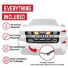AMERICAN MODIFIED Armor Grille w/ Off-Road & Amber Lights for 2019-2021 Chevy Silverado 1500, Chrome - 4 of 4