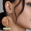 Gilded 1/4 Carat Total Weight Lab-Grown Diamond Fashion Hoop Earrings for Women in 925 Sterling Silver and 14KT Gold Plated Sterling Silver - 3 of 4