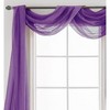 Home Mart Goods Purple Sheer Window Scarf Valance Topper Draping Extra Long - 37" x 216" - 2 of 4