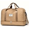 Luupatchy Three-dimensional Diamond Patterned Travel Bag, Dry Wet Separation , for Travel, Fitness Yoga, Weekend Tote Overnight Bag - 2 of 4