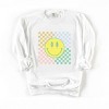 Simply Sage Market Four Square Smiley Face Garment Dyed Sweatshirt - 2 of 4
