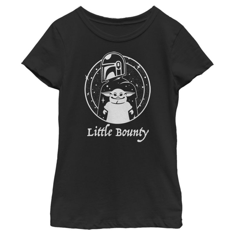 Girl's Star Wars The Mandalorian The Child Mando Little Bounty T-Shirt, 1 of 4
