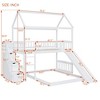 NicBex Twin Over Twin Bunk Bed with Safety Guardrail and Slide,House Loft Bed with Ladder,Modern Bunk Beds,Noise Reduced Bunk Beds for Bedroom - 3 of 4