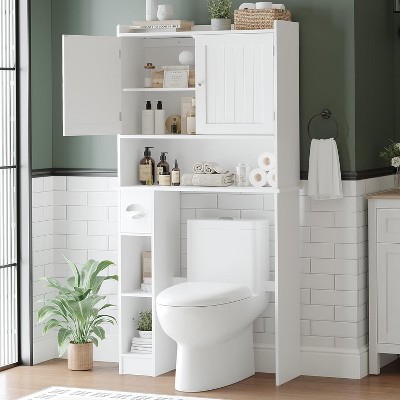 Coucheta Toilet Storage Cabinet with Double Doors Toilet Paper - Main Image