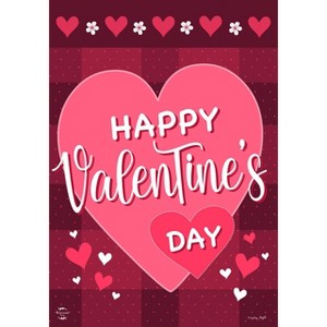 Happy Valentine's Day Double Sided House Flag 40" x 28" Briarwood Lane - 1 of 4
