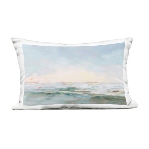 Stupell Industries Ocean Horizon Abstract Coast Outdoor Decorative Throw Pillow, 14 x 20 - 1 of 3