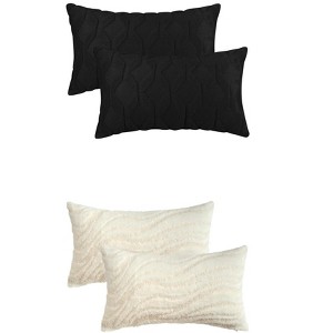 REGALWOVEN 4 Pcs Solid Soft Throw Pillow Covers for Living Room, Sofa, Couch - 1 of 4