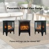 SEVOBAL Indoor Fireplaces 17 Inch Freestanding Electric Fireplace Stove Heater with 3D Flame Effect Indoor Fireplaces, Black, 14.2"*8"*18" - 2 of 4