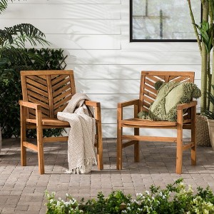 PAGED Set of 2 Patio Dining Chairs,Modern Transitional Style Outdoor Dining Chairs,25 inch Chairs Suitable for Patio,Garden - 1 of 4