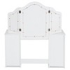 Tangkula Children's Dressing Table Kid Size Vanity Mirror Unit w/ Tri-folding Mirror & Removable Top White - 4 of 4