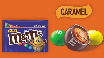  M&M'S Caramel Milk Chocolate Candy, Sharing Size, 9.05 oz  Resealable Bag : Grocery & Gourmet Food