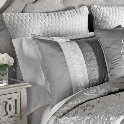 Kacee Platinum Gray 12-Piece King Comforter Set