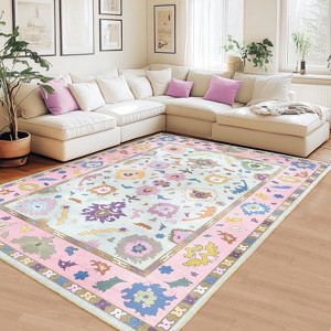 LOVEVOOK Large Area Rugs for Living Room, Non-Slip Bedroom Rug, Modern Oushak Carpet Machine Washable Rugs, Ideal for Office Dining Room - 1 of 2