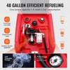 VEVOR Portable Diesel & Gasoline Tank, 48 Gallon, 10.6GPM Flow Rate, Diesel Fuel Tank with 12V Electric Transfer Pump, 13.1ft Hose, Red - 4 of 4