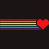 Design By Humans Pride Racing Stripe Heart By Belugastore T-Shirt - Charcoal Heather - Medium - 2 of 2