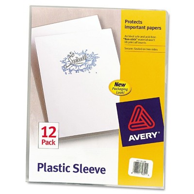Avery Clear Polypropylene Plastic Sleeves, Letter, 12pk
