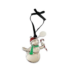Slickblue Adorable 3D Snowman Ornament with Tag - Christmas Keepsake for Festive Home Display - 1 of 4