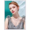 Layered Necklace Sterling Silver Teardrop Choker for Women Fashionable and Exquisite, Suitable for Daily Wear - 2 of 4