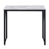 XIYUYEU Home Office Desk Simple Writing Desk with Spacious Wooden Desktop and Black Metal Legs - 2 of 4