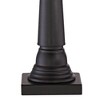 360 Lighting Dolbey 28" Tall Tapered Column Farmhouse Rustic Traditional Table Lamps Set of 2 Brown Bronze Finish Metal Black Shade Living Room - 3 of 4