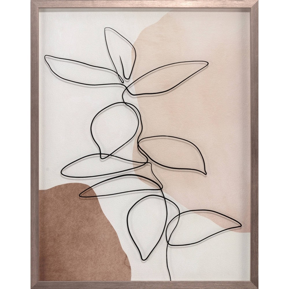 Photos - Other Decoration Tyler & Finn 22" x 28" Abstract Botanical Framed Art Print Under Embellish