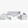 LayinSun 9-Piece Large Outdoor Modular L-Shaped Sectional Set with Propane Fire Pit Table - 2 of 4