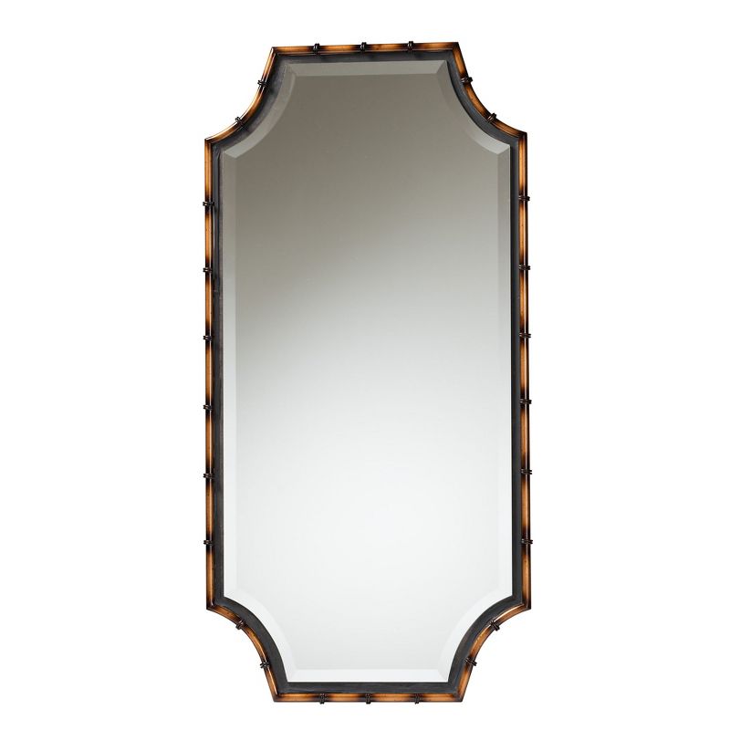 Baxton Studio Lieven Rustic Glam and Luxe Two-Tone Light Brown and Black Finished Metal Accent Wall Mirror, 2 of 5