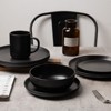 FONTOI 12-Piece Stoneware Dinner Sets with Mugs, Stackable Bowls Sets for 3, Dinner Plates Sets for Home, Kitchen, Black, 10"*0.7"*10" - 4 of 4