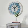 Metal Anchor Wall Clock White - Olivia & May: Nautical Coastal Beach Theme, Indoor Round Analog Display - 2 of 4