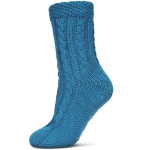 Memoi Women's Cable Knit Lounge Sock - 1 of 4