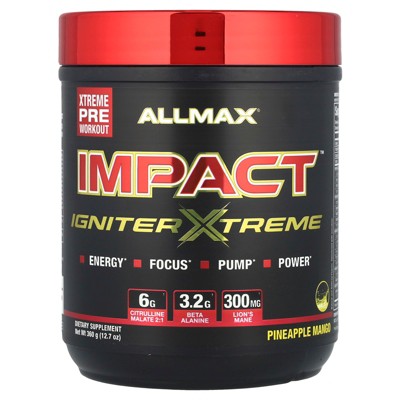 ALLMAX IMPACT™ IGNITER XTREME, Pre-Workout, Pineapple Mango, 12.7 oz (360 g)