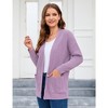 Cardigan Sweaters for Women Open Front Chunky Long Sleeve  Cable Knit Cardigan Outwear with Pockets Longline Sweater Cardigan - 3 of 4