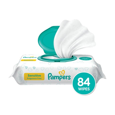 Pampers sensitive baby store wipes white cotton