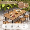 Tangkula 8-Person Dining Table 79" w/ 1.9" Umbrella Hole Acacia Wood Adjustable Foot Pads - 4 of 4
