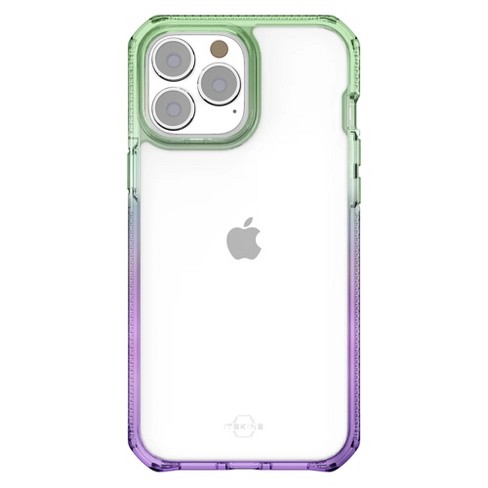 Itskins - Supreme Prism Case for Apple iPhone 13 Pro - Light Green and Light Purple