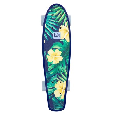 ReDo Skateboard 22.5" Poly Cruiser Skateboard - Hibiscus