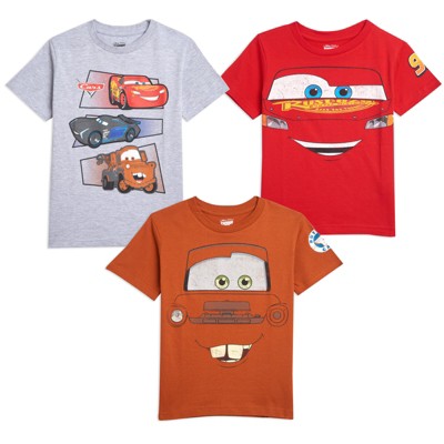 Disney Pixar Cars Tow Mater Lightning McQueen Little Boys 2 Pack T-shirts Red / Grey Heather 6, Boy's