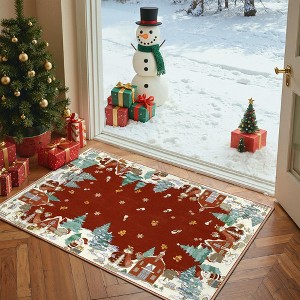 Abynow Geometric Modern Loomed Machine Washable Area Rug - 1 of 4