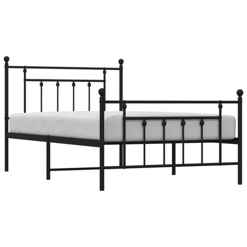 Vidaxl Steel Metal Bed Frame With Functional Headboard And Footboard ...