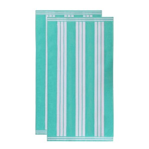 Striped Oversized Extra Large Cotton Beach Towel Set by Blue Nile Mills - 1 of 4