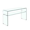 Spassway Narrow Console Table Transparent Tempered Glass Sofa Table Modern Entryway Tables for Hallway Entryway Living Room Bedroom - 4 of 4