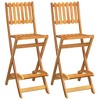 vidaXL 3 Piece Outdoor Bar Set Solid Wood Acacia - 4 of 4