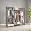 Portable Freestanding Wardrobe Closet, Heavy Duty Clothes Rack Organizer Closet Storage with Hanging Rods and Hooks - 2 of 4