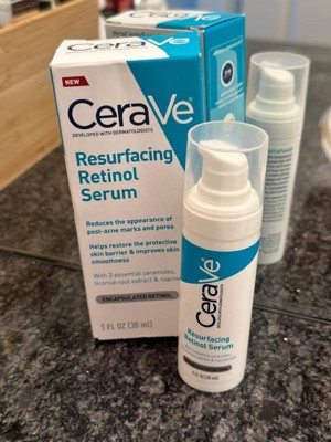  CeraVe Retinol Serum for Post-Acne Marks and Skin Texture, Pore Refining, Resurfacing, Brightening Facial Serum with Retinol and  Niacinamide, Fragrance Free, Paraben Free & Non-Comedogenic