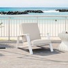 Lyngins Classic Adirondack Outdoor Club Chair with Beige Cushion & Acacia Wood Frame, Patio Lounge Chair/Outdoor Accent Chair for Backyard - 2 of 4