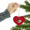 WinstonSalem State University Primary Logo Heart Love Wood Christmas Tree Holiday Ornament - 3 of 3